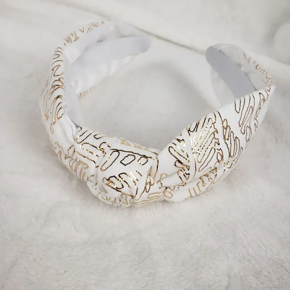 Metallic Tropical Top Knot Headband